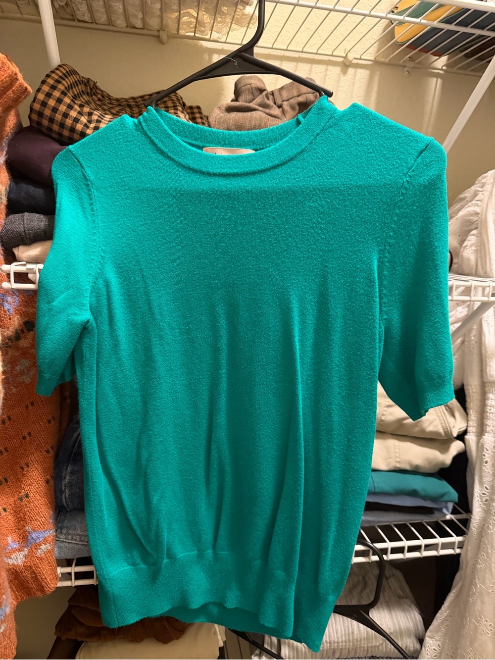 Philosophy Teal V-Neck Knit Top